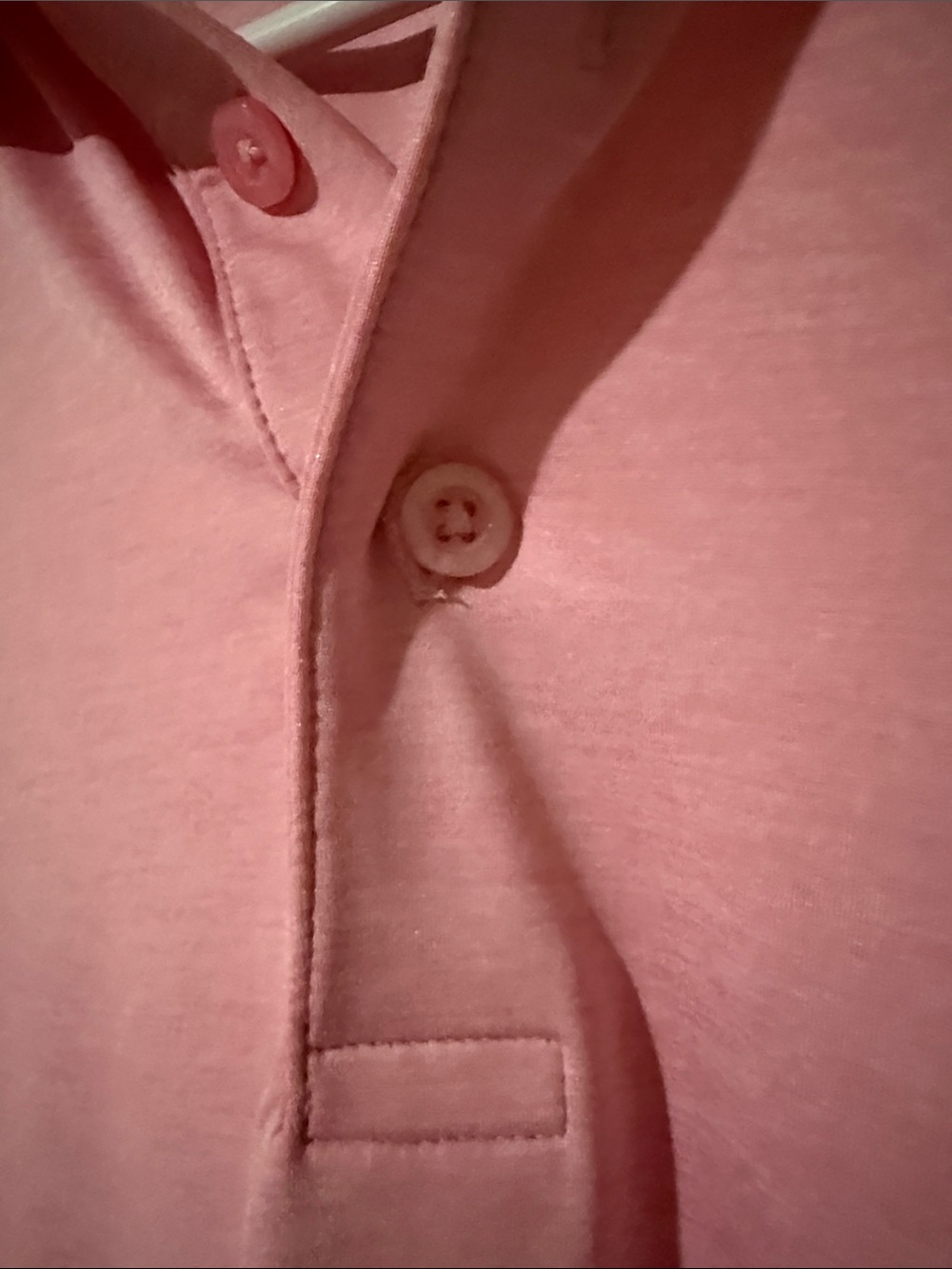 Johnston & Murphy Men's Heather Pink Polo Shirt - Picture 3 of 5